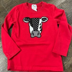Smock Monkey boys size 4 cow appliqué shirt